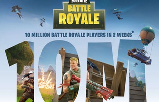 Fortnite Battle Royale chỉ trong 2 tuần đã có 10 triệu game thủ thưởng thức, PUBG sắp đến lúc bị qua mặt rồi!