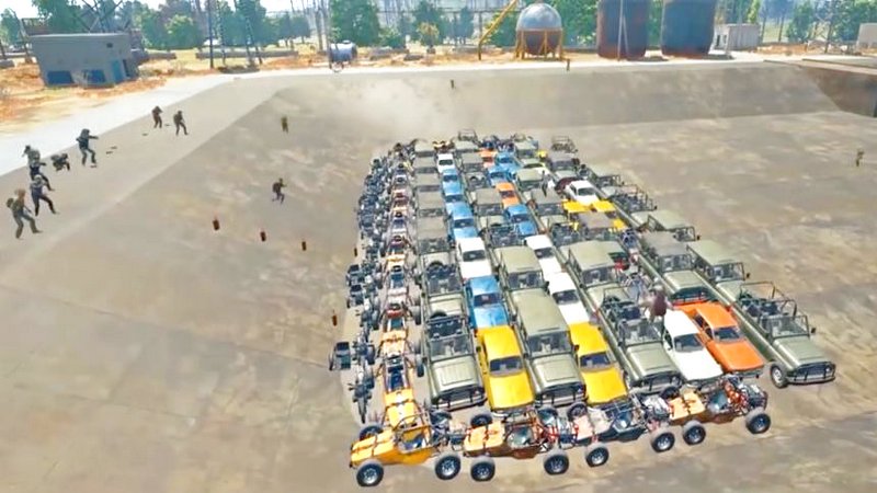 PUBG - Xếp gần 100 xe cạnh nhau, game thủ tạo nên vụ nổ khủng chưa từng có