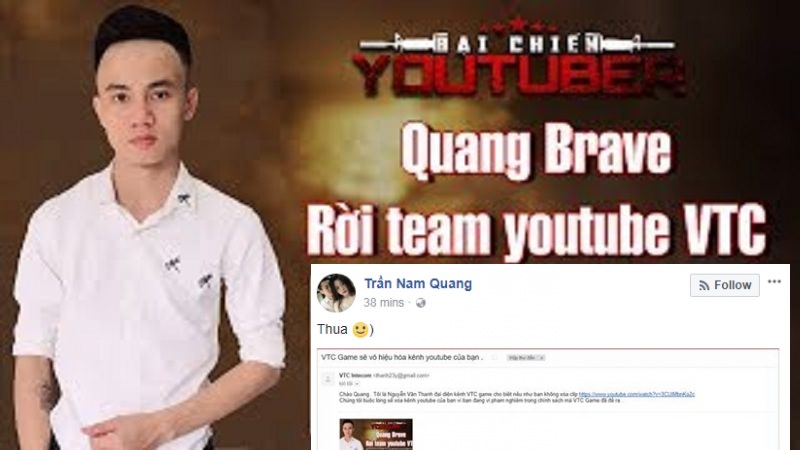 Youtuber Đột Kích Quang Brave bị NPH dọa xóa kênh vì vi phạm chính sách?
