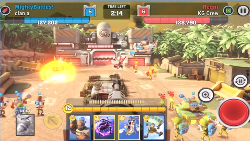 Mighty Battle - Game Mobile cực chất kết hợp Beach Head với Clash Royale
