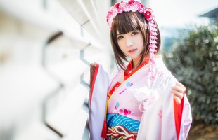 Ngất ngây với cosplay về thiếu nữ Nhật Bản cực dễ thương trong Kimono