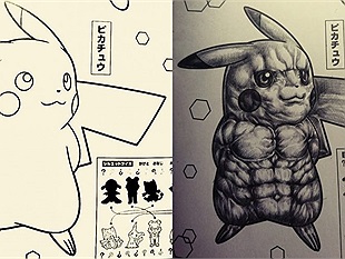 Sách tô màu Pokemon trở thành...truyện tranh kinh dị dưới tay fan cuồng