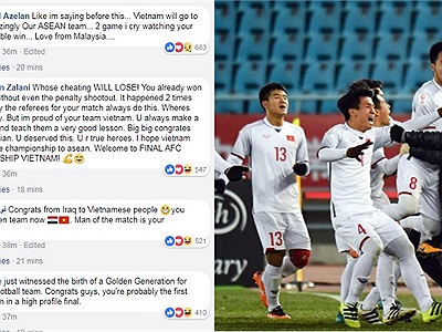 Cổ động viên toàn châu Á nói gì về chiến thắng lịch sử của U23 Việt Nam?