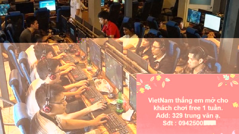 Chủ quán Net cho khách chơi free nguyên tuần mừng U23 Việt Nam vào chung kết
