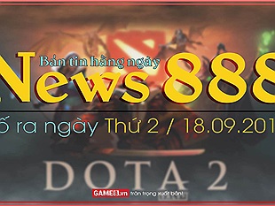 News 888 18/08/2017: Game thủ Dota 2 lụt trong hệ thống giải mới của Valve
