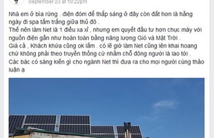 Quán net Việt cực chất ở bìa rừng, xài năng lượng mặt trời luôn!